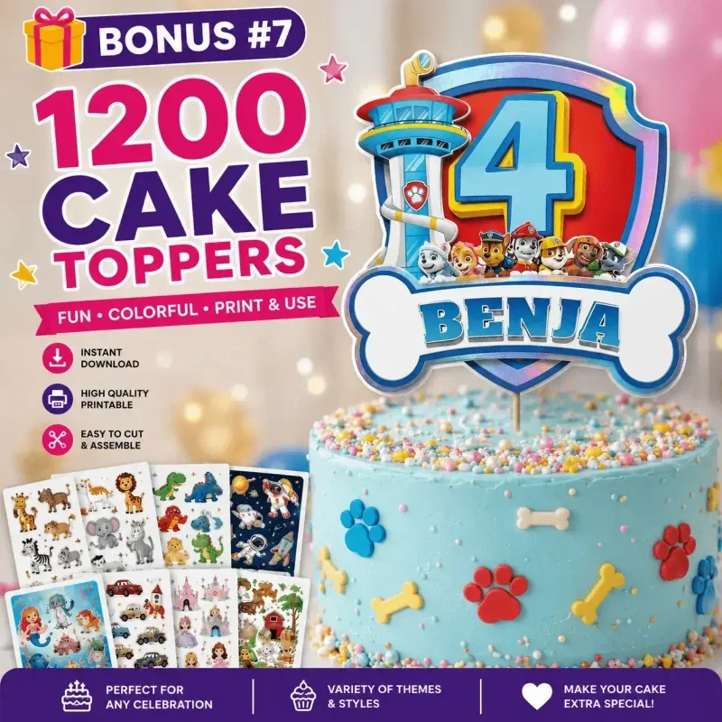 1200 Cake Toppers
