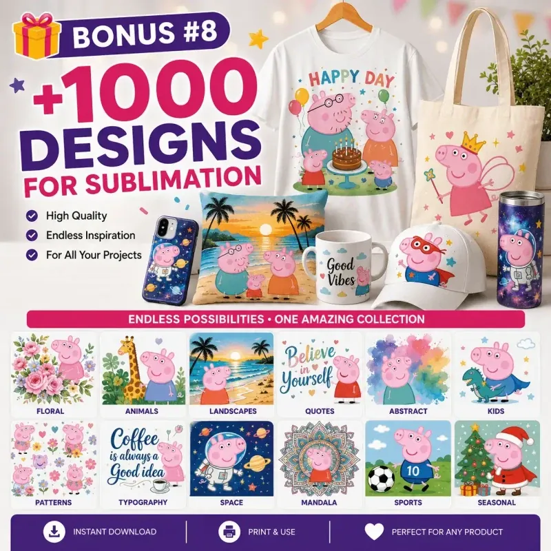 +1000 Sublimation Designs